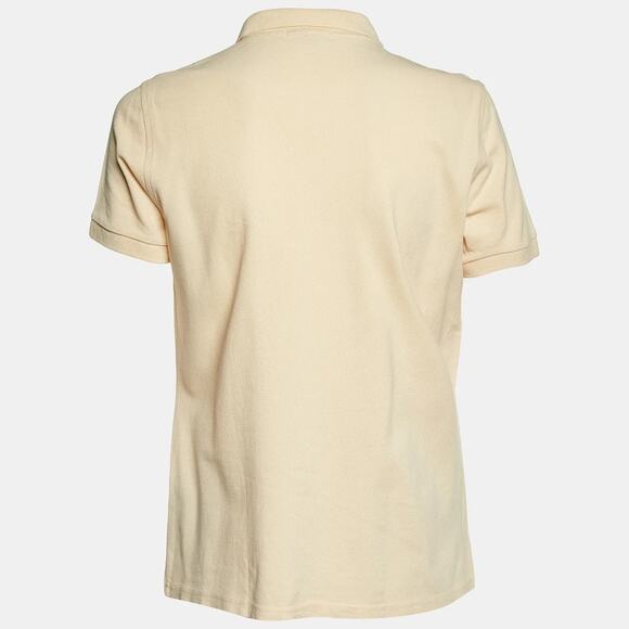 Burberry London Cotton Pique Polo T-Shirt in Cream size Medium - Picture 4 of 9
